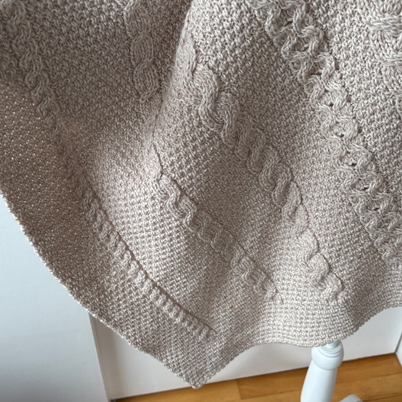 Inis Crafts Irish Merino Wool Chunky Mixed Knit Poncho M/L - Picture 6 of 9